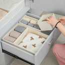Axyaa Cotton Linen Storage Box Set for Wardrobe Organization