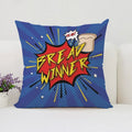 Axyaa Pop Art Cushion Cover: Fun Cartoon Pillow for Living Room Sofa or Bed