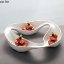 Axya Solid Color Ceramic Dinner Plate Set for Restaurants: Creative Tableware Sushi, Dessert, Snack