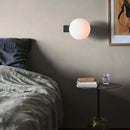 Axyaa Glass Ball Wall Sconce Light with G9 Bulb & Metal Base