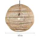 Natural Bamboo Wicker Chandelier Lampshade by Axyaa
