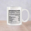 Axyaa Grandma Nutritional Facts Mug - Best Grandma Gift