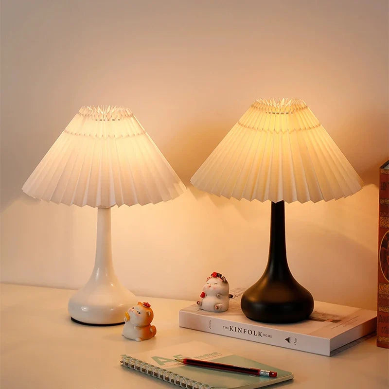 Axyaa Nordic Pleated USB Table Lamp DIY Foldable Art Atmosphere Night Light