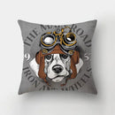 Axyaa Cartoon Dogs Landscape Cushion Cover - 45x45cm Sofa Home Decor