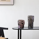 Axyaa Large Opening Glass Vase: Luxury Art Decor for Creative Flower Arrangements
