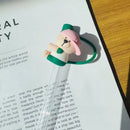 Axyaa Pink Bear 10mm Silicone Straw Cap for Stanley Tumbler