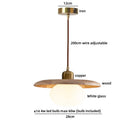 Axyaa Antique Brass LED Pendant Lamp with White Glass, Retro Design, Adjustable Height