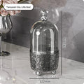 Axyaa 360° Rotating Makeup Brushes Holder & Cosmetic Organizer for Clear Jewelry Container