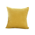 Axyaa Soft Corduroy Cushion Cover in Corn Striped Design for Cozy Living Room Decor.