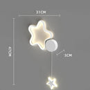 Axyaa Nordic LED Wall Lamp Cloud Star Moon Kids Bedroom Indoor Sconce