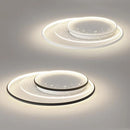 Axyaa Modern Round Ceiling Light - Dimmable LED, Black/White, Nordic Design