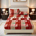 Axyaa Christmas Patchwork Three-Piece Bed & Duvet Cover Set
