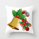 Axyaa Christmas Bell Red Throw Pillow Cover