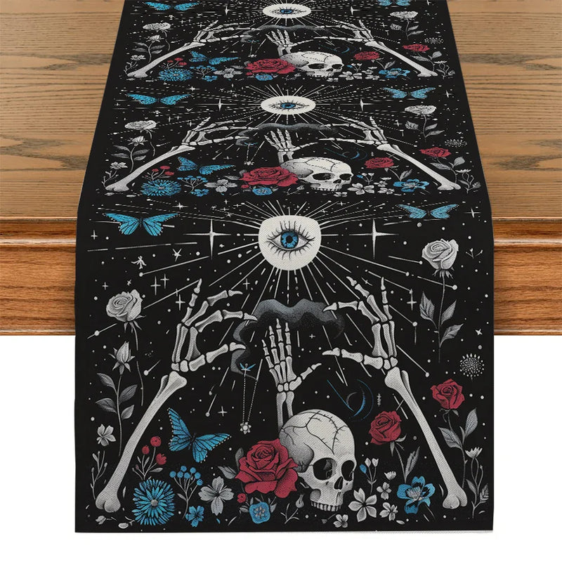 Axyaa Halloween Plants Table Runner: Indoor Outdoor Dining Decor