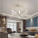 Axyaa Modern LED Ceiling Chandelier with Remote Control App for Bedroom, Living Room