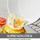 Axyaa CS 8/12" Stainless Steel Frying Pan with Lid, Non-Stick Ceramic Coating