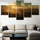 Axyaa 5-Piece Boobie Games Landscape Wall Art Set for Home Decor & Living Room