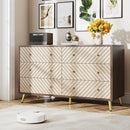 Axyaa 6-Drawer Wooden Storage Tower with Solid Wood Legs