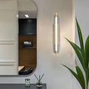 Axyaa Brass Gold Glass Wall Light Modern Sconce for Living Room Bedroom Aisle