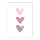 Pink Heart Cloud Custom Name Canvas Print by Axyaa - Nursery Wall Art for Girls