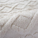 Axyaa Plush Jacquard Carpet Gray Beige Rug - Home Decor Floor Cover
