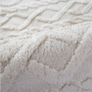 Axyaa Plush Jacquard Carpet Anti-Slip Rug - Gray Beige Simple Home Floor Cover