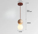 Axyaa Nordic Stone Travertine LED Pendant Lights For Bedside Chandelier Kitchen Island Bedroom