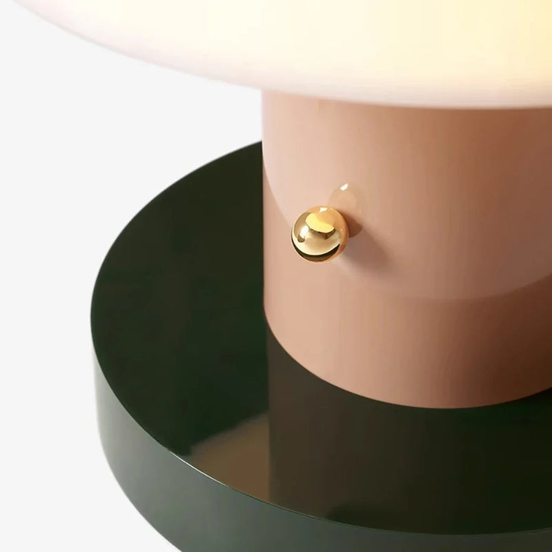 Axyaa USB Charging LED Mushroom Table Lamp Touch Switch Bedside Decor Light