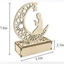 Wooden Moon Star LED Lights Decor for Eid Mubarak Night Light by Axyaa