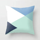 Axyaa Mint Green Geometric Animal Print Pillowcase for Home and Office Decor