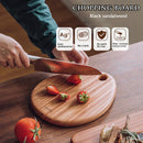 Axya Black Sandalwood Chopping Board: Antibacterial Solid Wood Plate for Stylish Kitchen