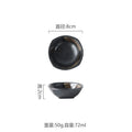 Axyaa Ceramic Seasoning Dish Retro Sauce Plate Sushi Bowl Molecular Cuisine Tableware