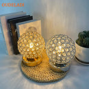 Axyaa Crystal Table Lamp for Modern Desktop Decor in Bedside Cabinet or Desk