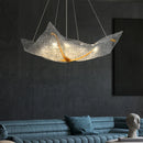 Axyaa Crystal Pendant Lights: Modern Designer Lustres LED Hanging Light for Indoor Decor
