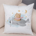 Axyaa Christmas Cartoon Animal Cushion Cover - Santa Claus Pillowcase