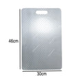 Axyaa Stainless Steel Dual-Sided Cutting Board for Kitchen Prep and Dough Kneading