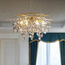 Axyaa Crystal Chandelier Pendant Light for Living & Dining Room Luxe Décor