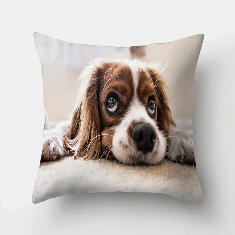 Cute Pug Bulldog Pillowcase for Living Room Decor - Axyaa Home Decor