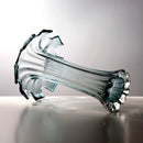 Axyaa Light Luxury Large Flower Arrangement in Light Blue Glass Vase