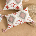 Boho Loop Tufted Tassel Pillow Cover for Home Decor by Axyaa