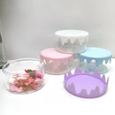 Axyaa Wavy Edge Round Storage Box Set - Multi-color DIY Plastic Organizer