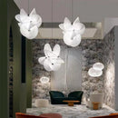 Axyaa White Fabric Serpentine Lights Suspension Pendant for Home and Office Decor