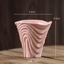Axyaa Retro Ceramic Pleated Mug for Coffee and Milk Drinking