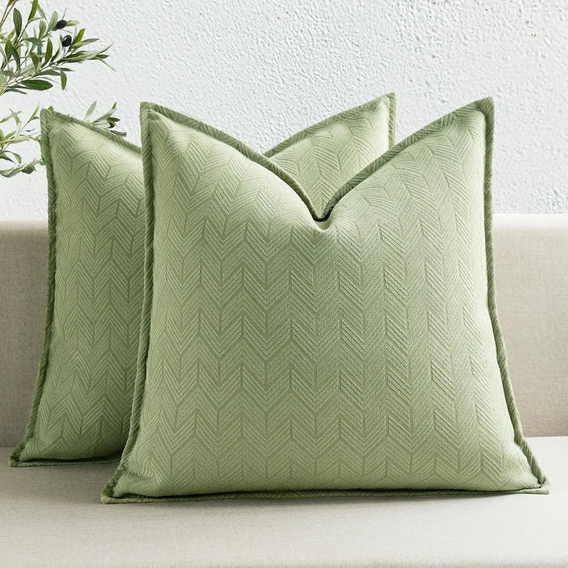 Axyaa Chenille Arrow Pillow Cover, Brown & Orange, Various Sizes