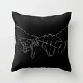 Axyaa Abstract Art Couple Portrait Pillow Cover 45X45CM
