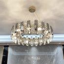 Axyaa Crystal Ceiling Chandelier LED Pendant Light for Home Decor