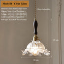 Axyaa Glass Pendant Light: Clear/Amber/Green Color, Adjustable Cord, E27 Ceiling Fixture