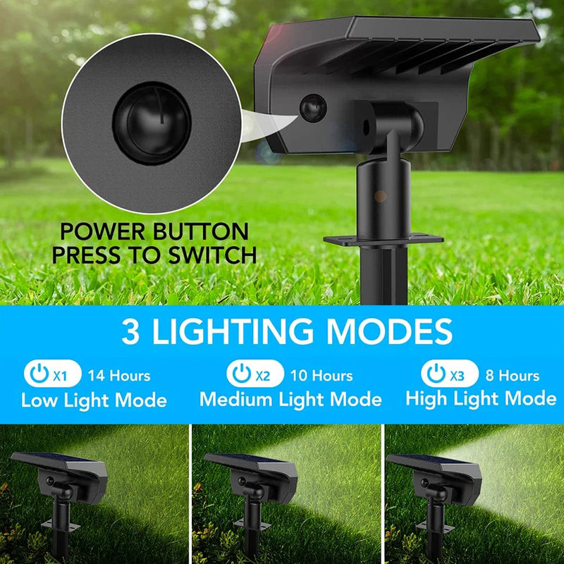Axyaa Solar Spotlights 48/56 LED 2-in-1 Waterproof Wall Lights for Yard Garden