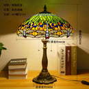 Axyaa Dragonfly Tiffany Table Lamp Glass Art Decor LED Luminaria