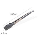 Axyaa Silicone Non-Stick Food Clips: Hollow Drain Oil BBQ Tongs for Home Kitchen Buffet.